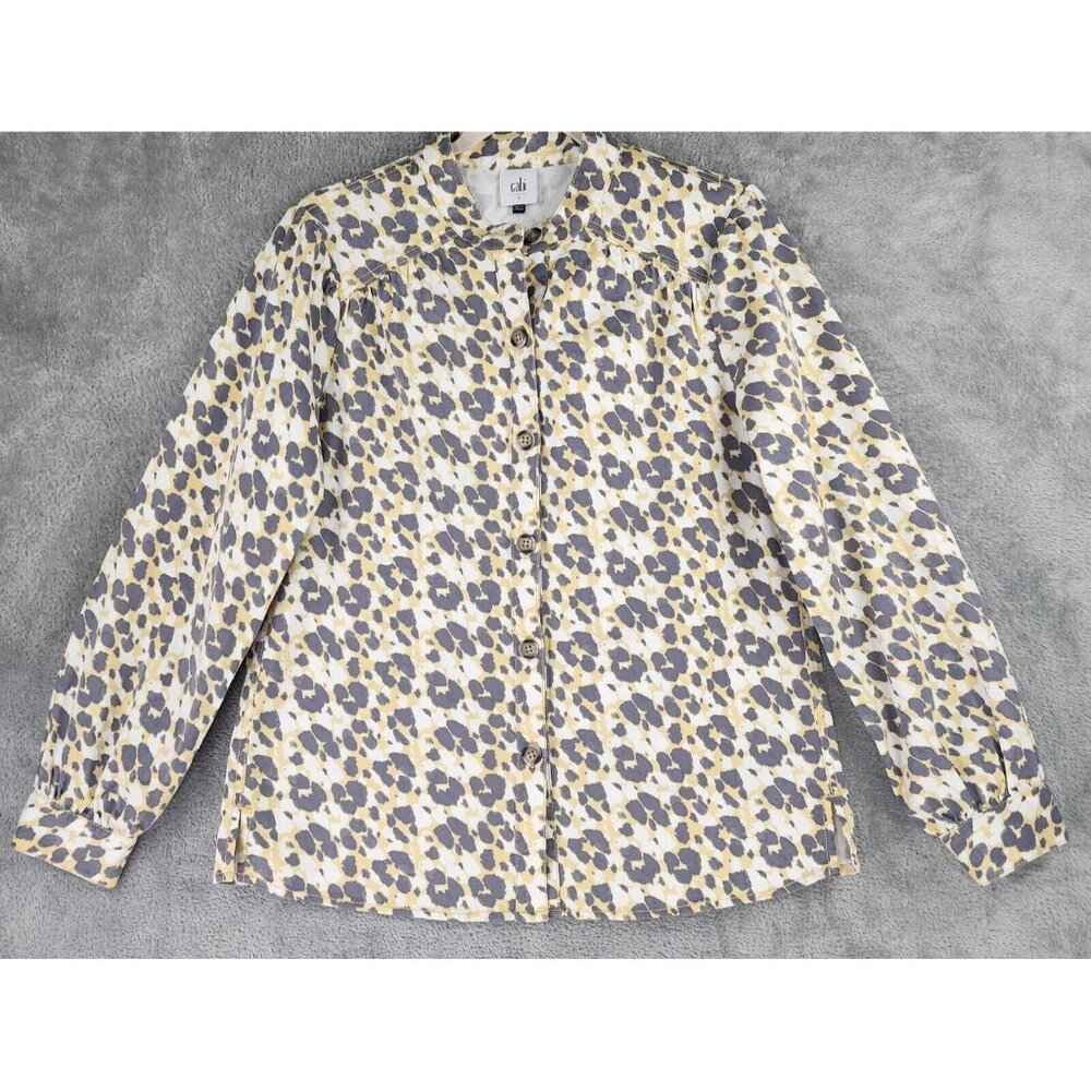 Cabi Shirt Jacket Womens Small Leopard Print Casual Button Up Long Sleeve